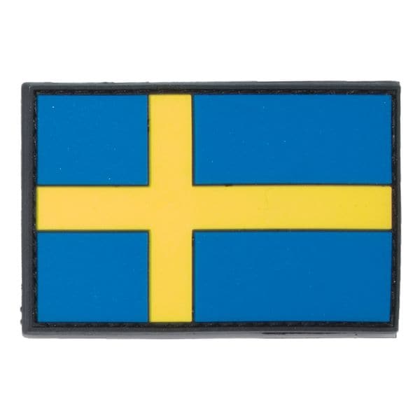 3D Rubber Patch Flag Sweden full color