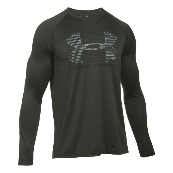Under Armour Long Arm Shirt Tech Rise Up Sportstyle olive