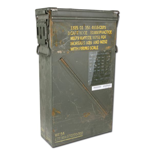 U.S. Ammo Box Size 8 Used