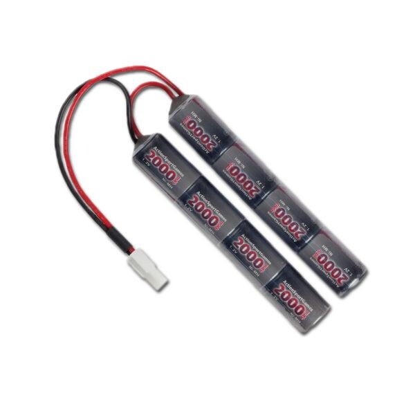 Airsoft Battery Pack 9.6 V 2000 mAh NiMh Twin Type