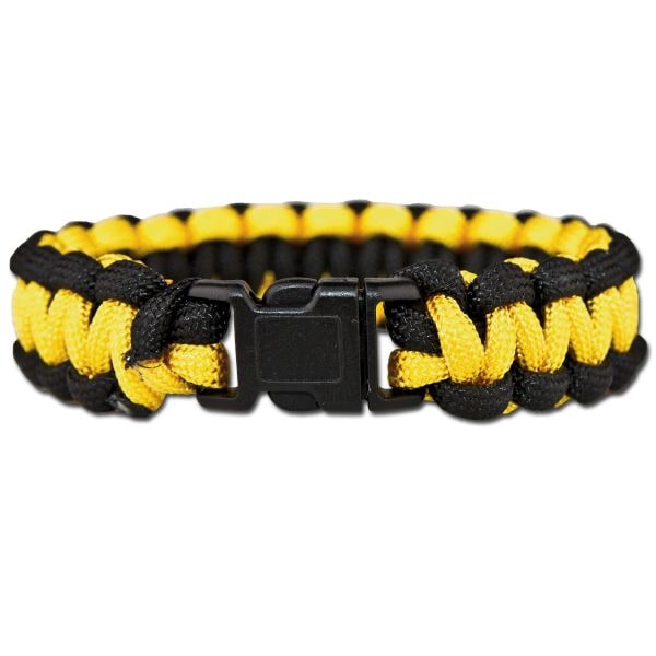 Made in the USA Neon Yellow & Black Paracord Emergency Survival Rope Bracelet 