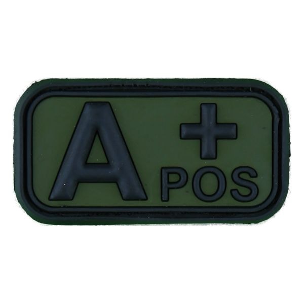 3D Blood Type Patch A Pos black/olive