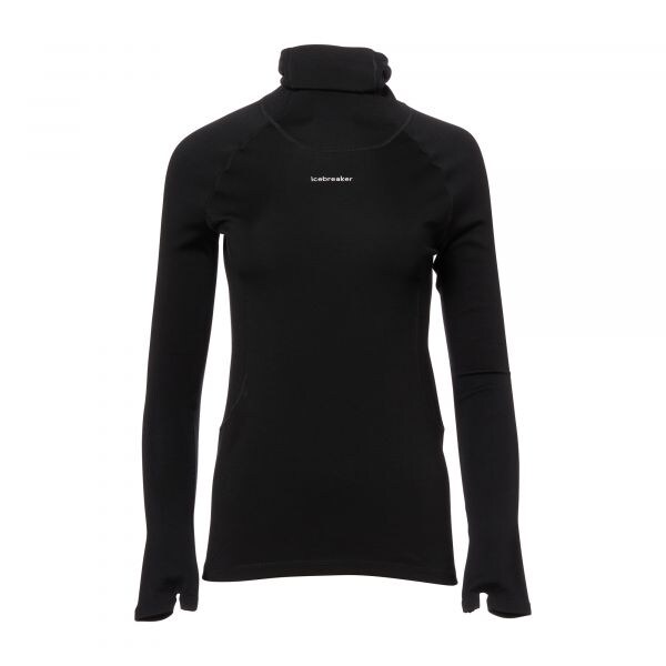 Icebreaker Long-Sleeved Merino Roll Neck Shirt black