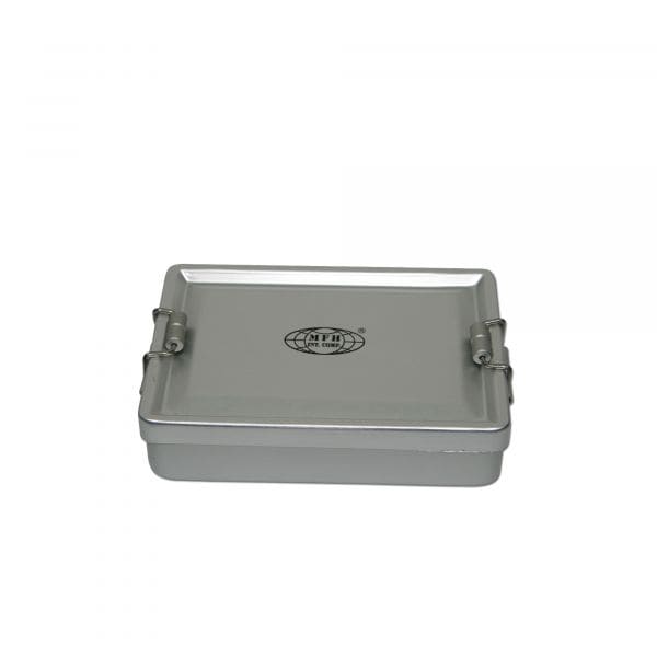 Aluminium Box ALU Dose mit Deckel und Clip wasserdicht 13,3x9,2x3,4cm NEU ! 