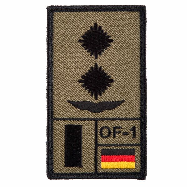 Café Viereck Rank Patch Oberleutnant Luftwaffe olive