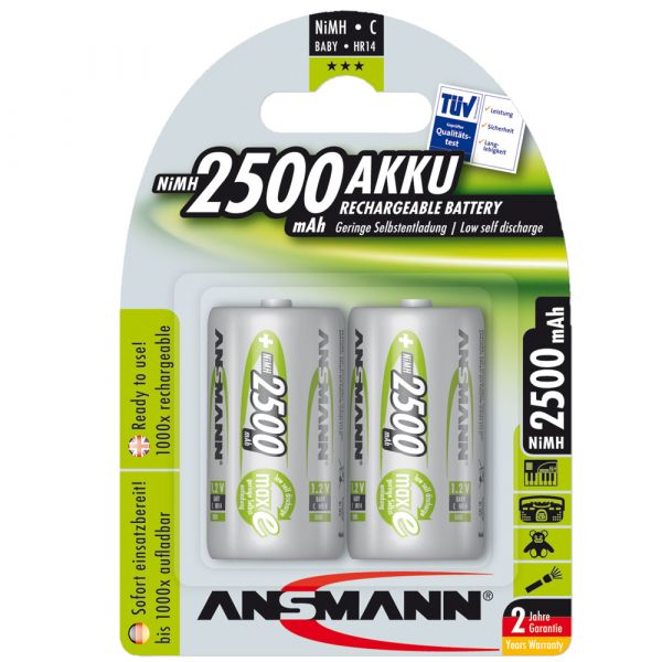 Batteries Ansmann NiMH Baby C Green-Line 2-Pack