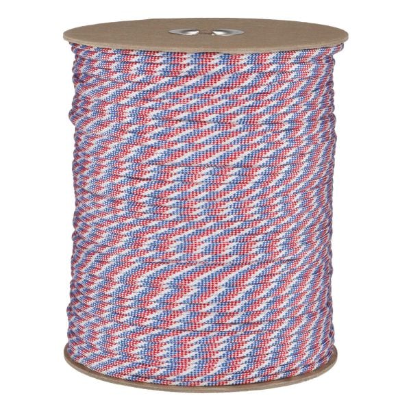 Parachute 550 Cord 300 m Roll blue/white/red