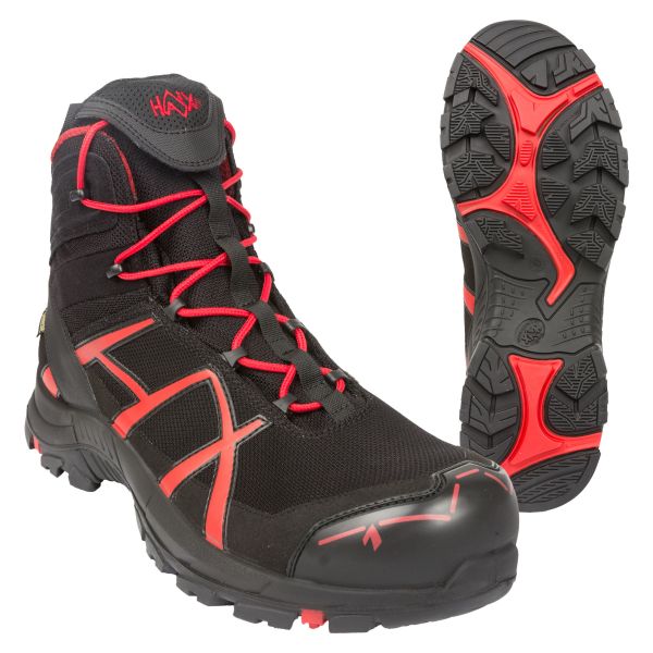 Haix Safety Shoes Black Eagle 40 mid black/red