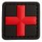 TAP 3D Patch Red Cross Medic blackmedic 25 mm