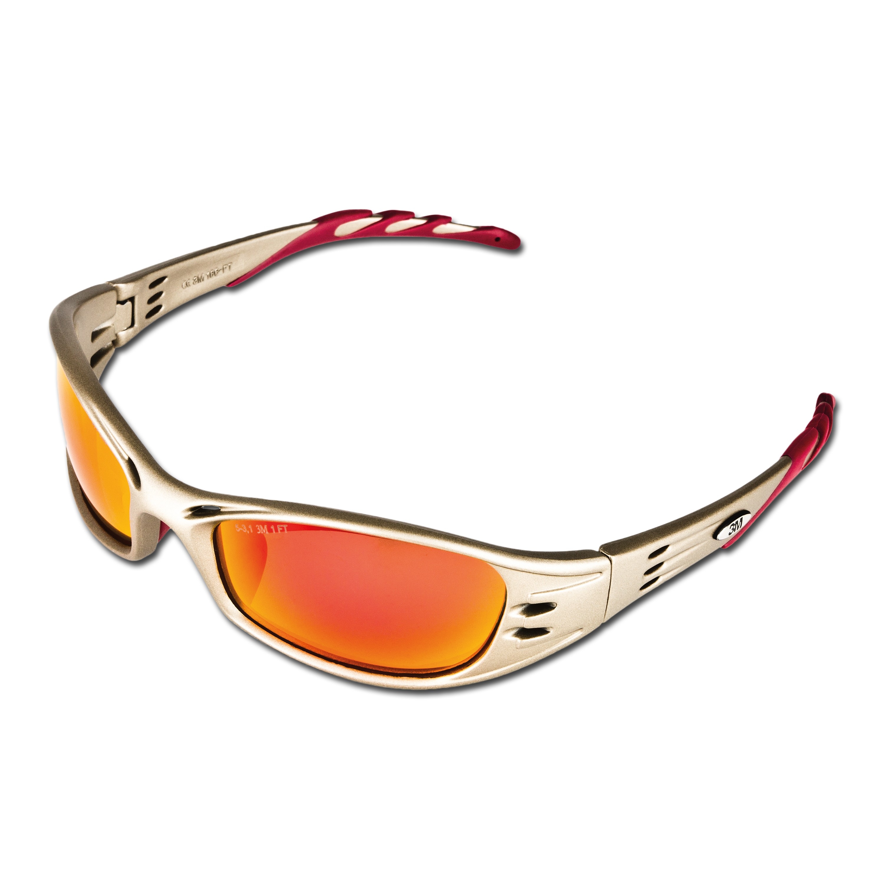 Safety Glasses 3M Fuel red mirrored 