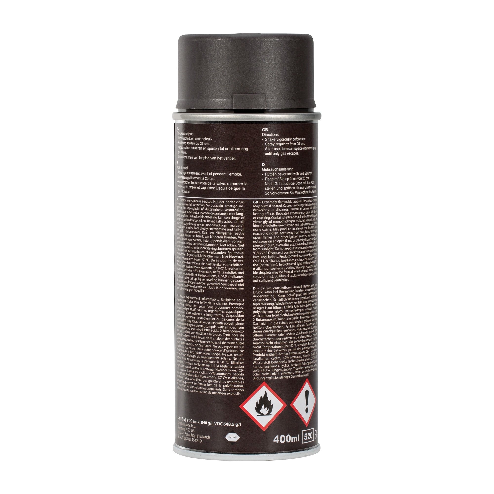 Purchase the Army Spray Paint 400 ml dark brown by ASMC