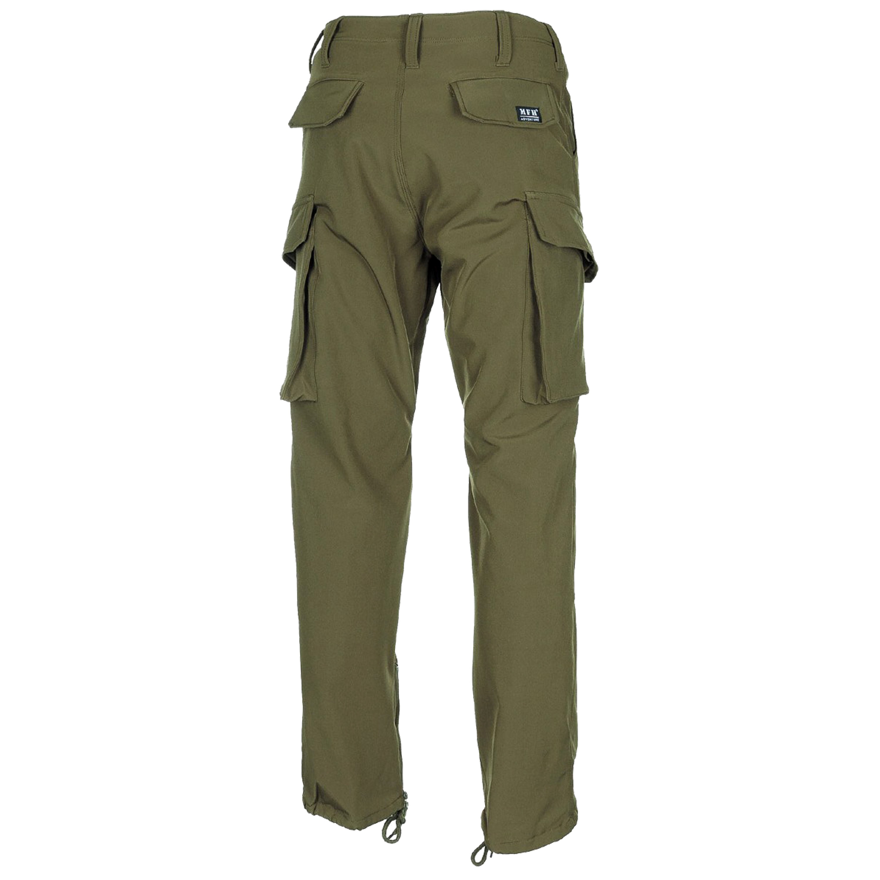 Mil-Tec Explorer Soft Shell Pants Expedition Mens Lightweight Trousers Olive 