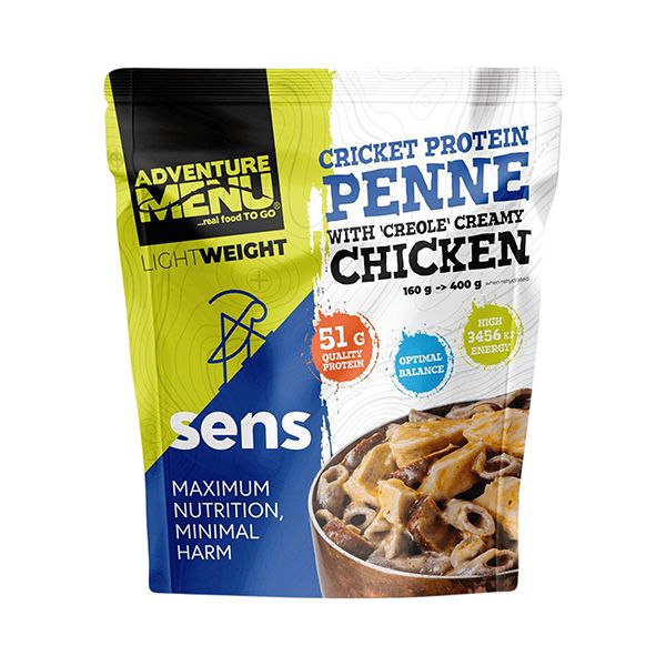 Adventure Menu & SENS Cricket Protein Penne with chicken