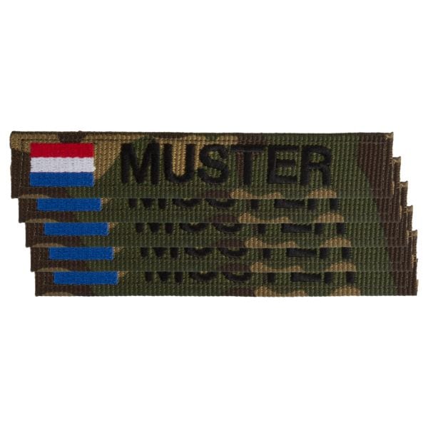 Name Tapes 5 pack DPM camo with NL flag