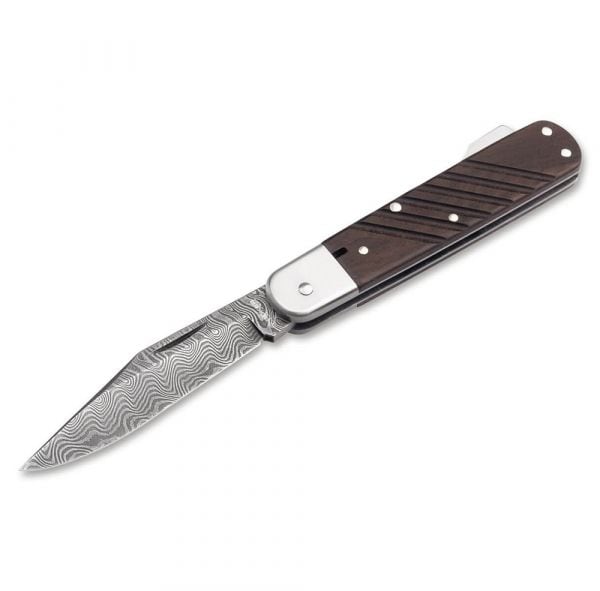 Böker Pocket Knife 98k Damascus brown