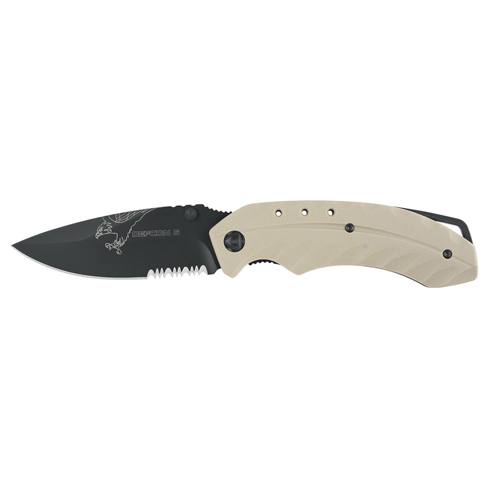 Purchase the Defcon 5 Tactical Folding Knife Foxtrot tan by ASMC