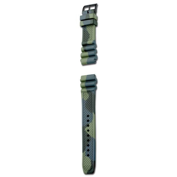 Watchband KHS Camouflage olive 22 mm