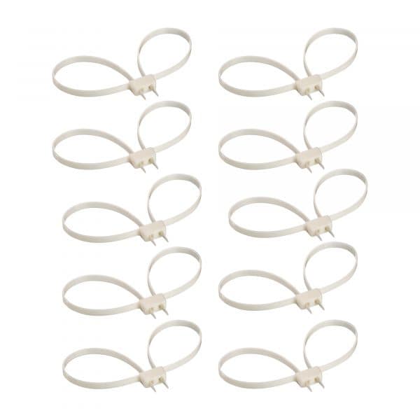 MFH Plastic Handcuffs 10 Pack white