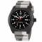 KHS Wrist Watch Inceptor Black Steel Diver Band camo tan
