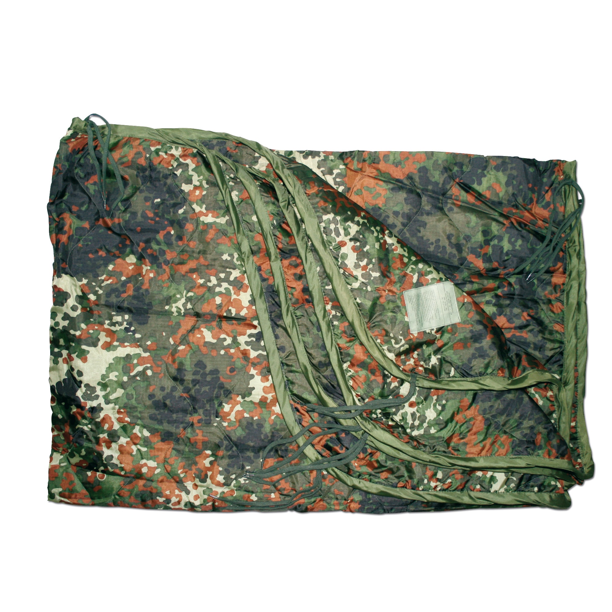 German Military style Poncho Liner Wet Cold Weather Flecktarn Camouflage Blanket 