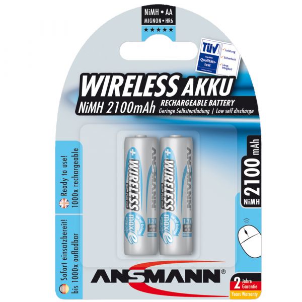 Batteries Ansmann NiMH Mignon AA Blue Line WL 2 Pack