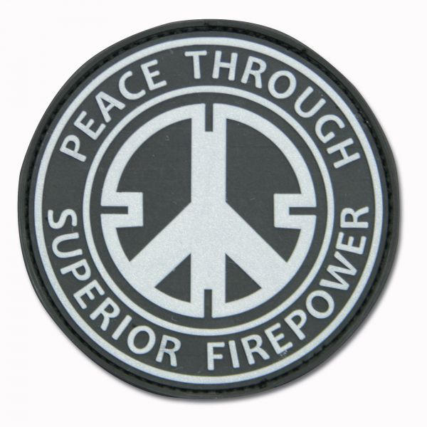 3D-Patch Peace Through Superior Firepower black