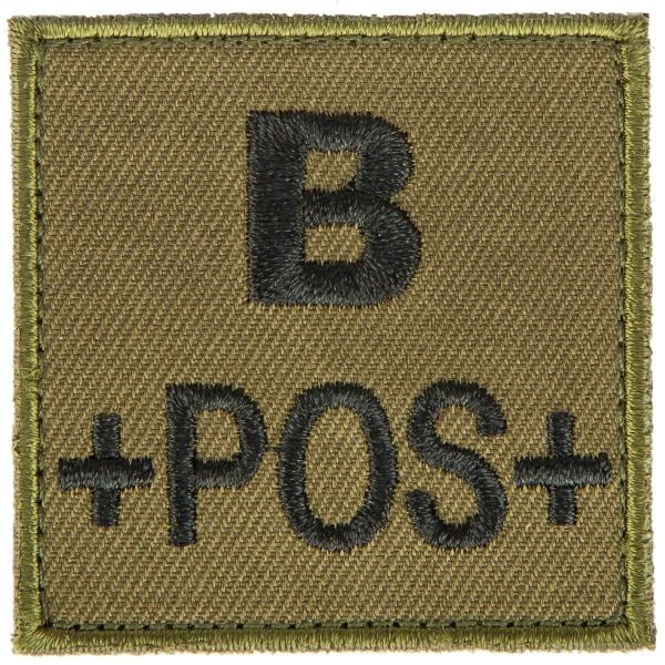 A10 Equipment Blood Group Patch B Pos. green