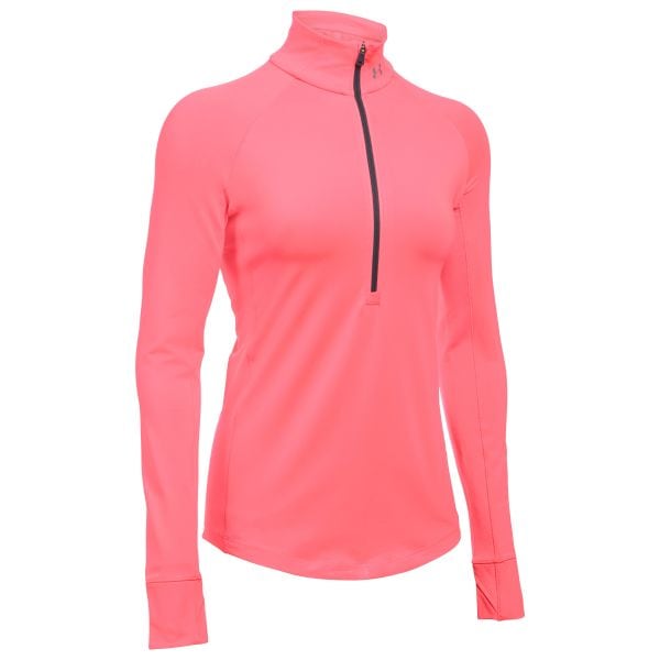 Under Armour Women's Shirt ColdGear with Zipper pink
