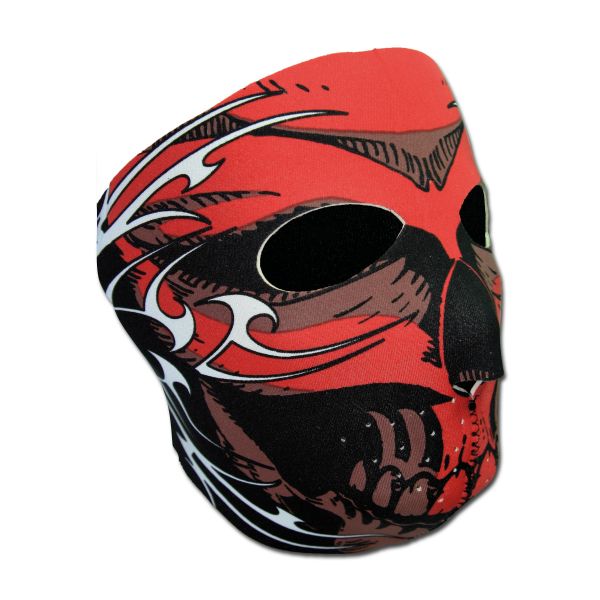 Neopren Full Face Mask Skull red