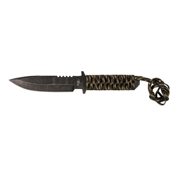 Knife Stonewashed with Paracord black