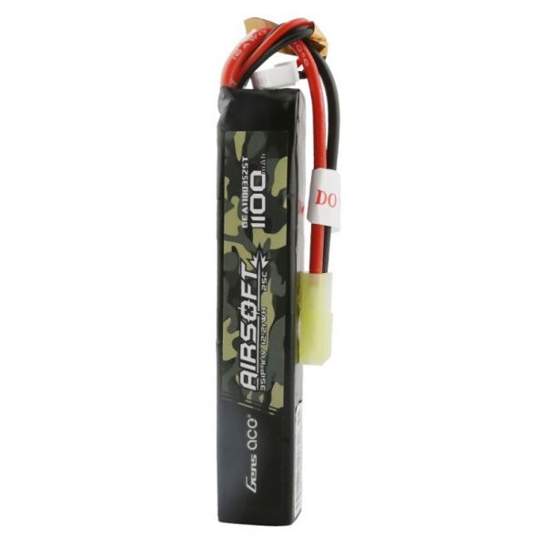 Gens Ace Battery 25C 1100mAh 3S1P 11.1V Mini Tamiya Plug