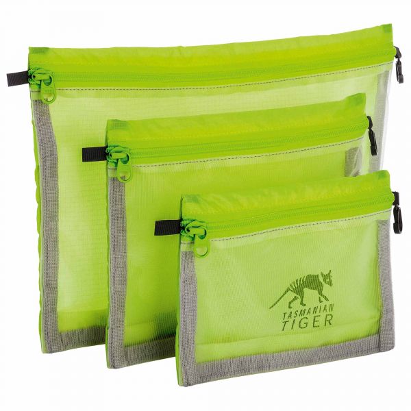 Tasmanian Tiger Mesh Pocket Set safety yellow Netztaschen Set 3 Größen Neongelb 