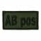 Blood Type Patch AB pos olive