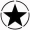 Sticker U.S. Star black