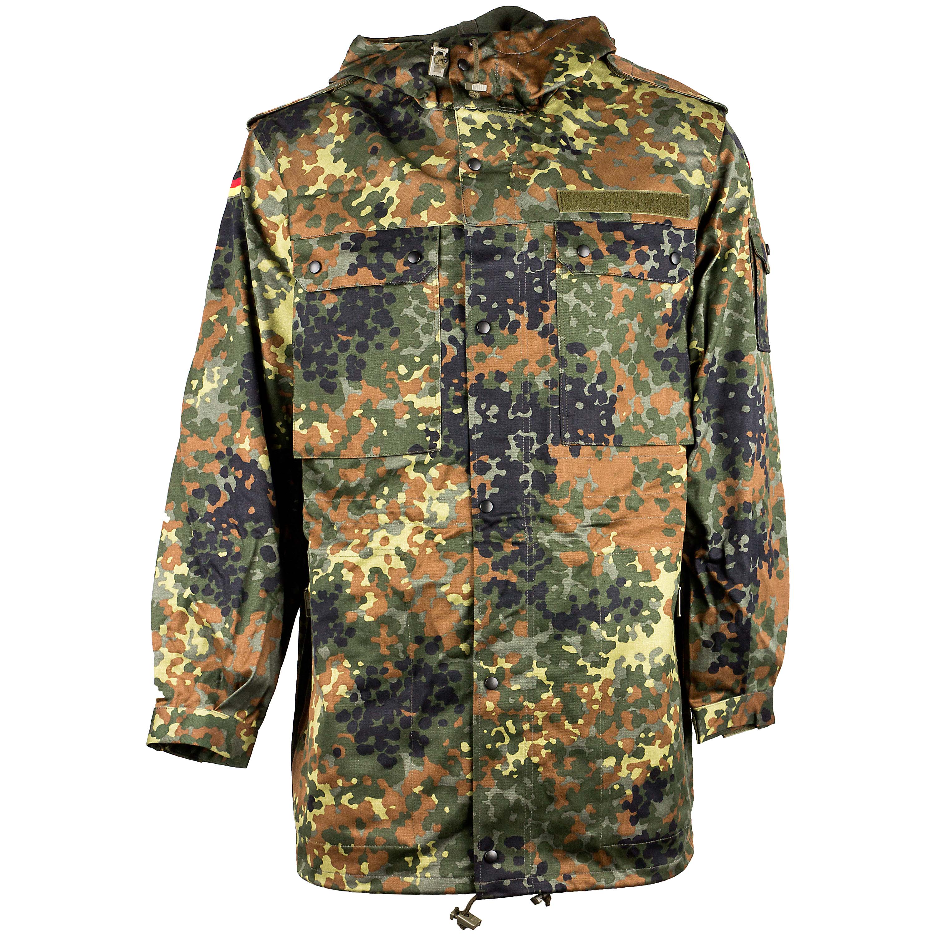 Original Issue German Army Jacket Flecktarn Camo Parka Camouflage Military Coat 
