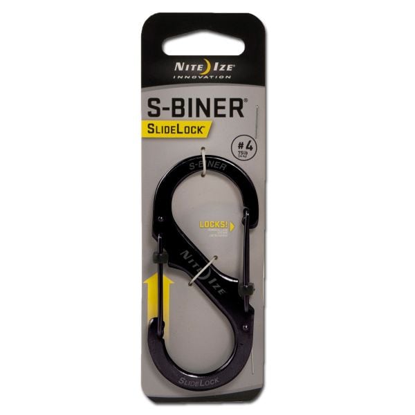 S-Biner SideLock Stainless Steel black Gr. 4