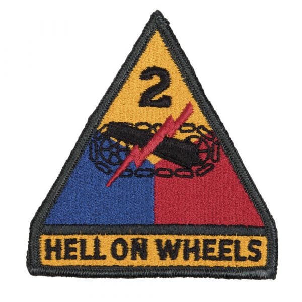 US Textile Insignia 2nd Armored Division Hell on Wheels