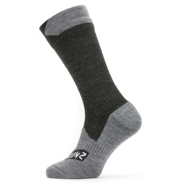 Sealskinz Socks Waterproof All Weather Mid Length black/gray