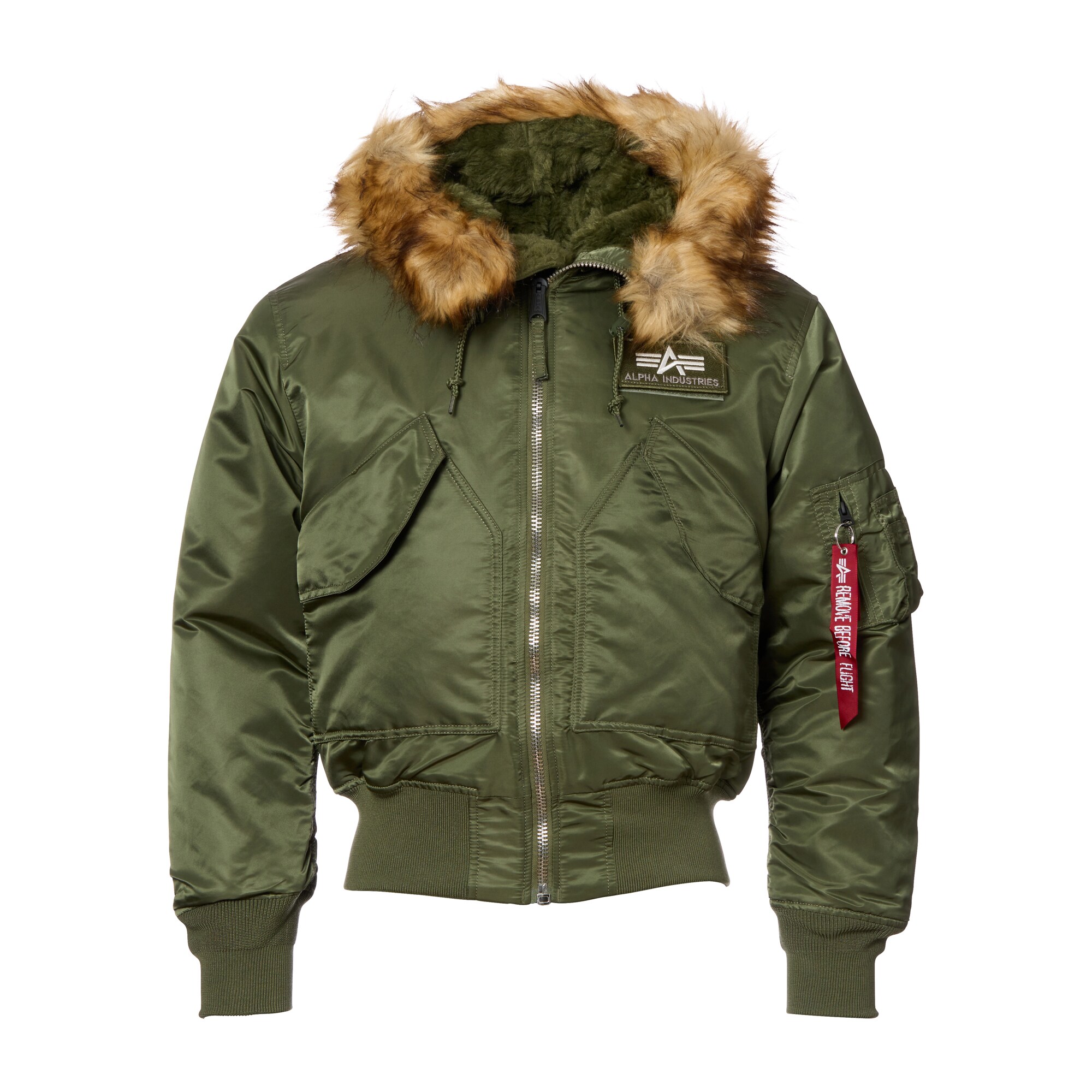 Purchase the Alpha Industries Flight Jacket 45P Hooded sage gree