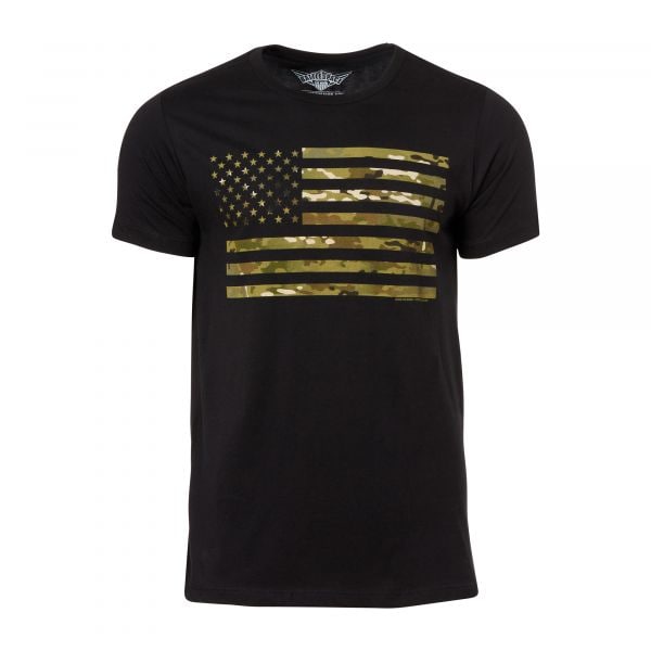7.62 Design T-Shirt Camo Flag Multicam black