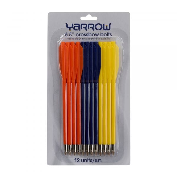 Yarrow Plastic Arrows 6.5" 3 Colors 12-Pack