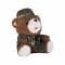 MFH Teddy Bear with Suit and Hat flecktarn