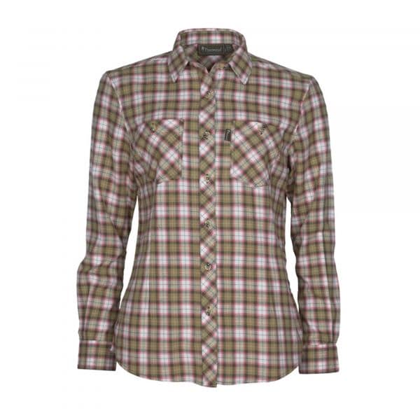 Pinewood Ladies Flannel Bouse Felicia green white