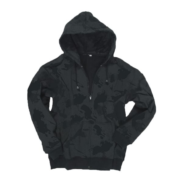 Hooded Jogging Sweat Jacket black camo