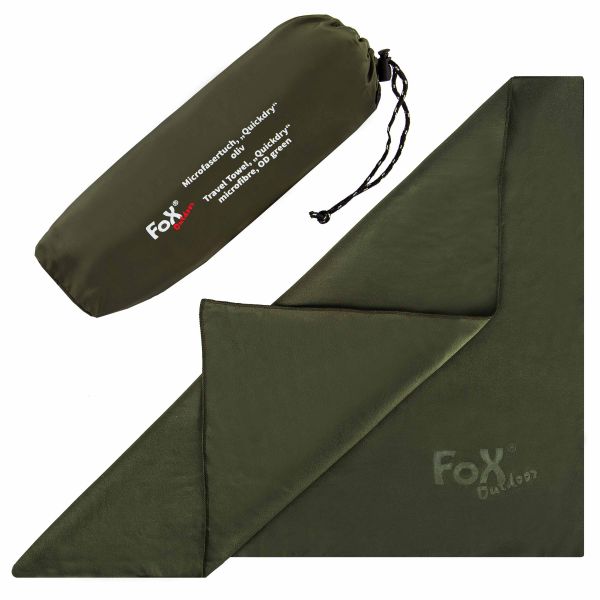 Fox Outdoor Microfiber Towel Quickdry 55x42 cm olive