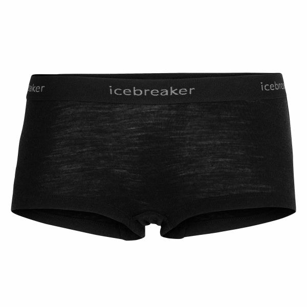 Icebreaker Women's Shorts Everyday Boy Merino 175 black