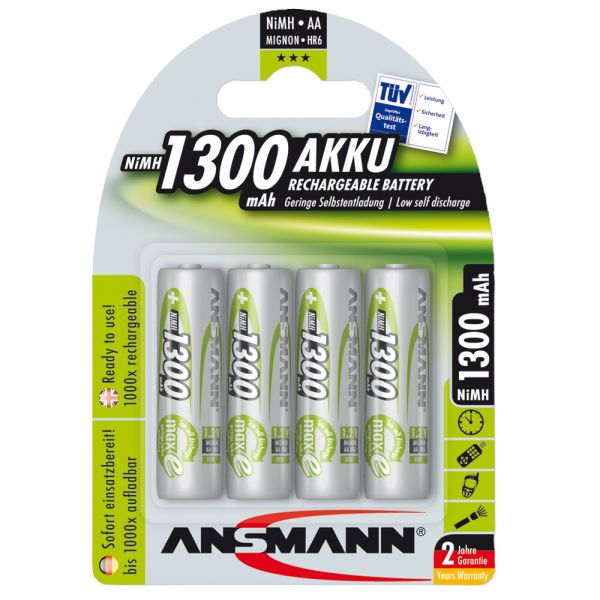 Batteries Ansmann NiMH Mignon AA Green-Line 4-pack