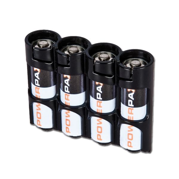Battery holder Powerpax SlimLine 4 x AA black