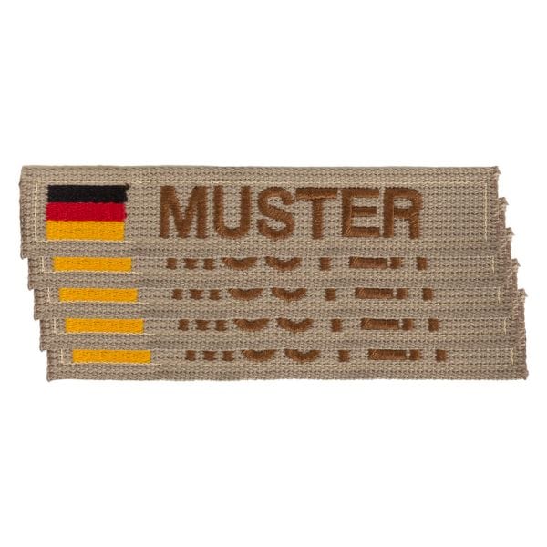 Name Tapes with German Flag 5-Pack khaki