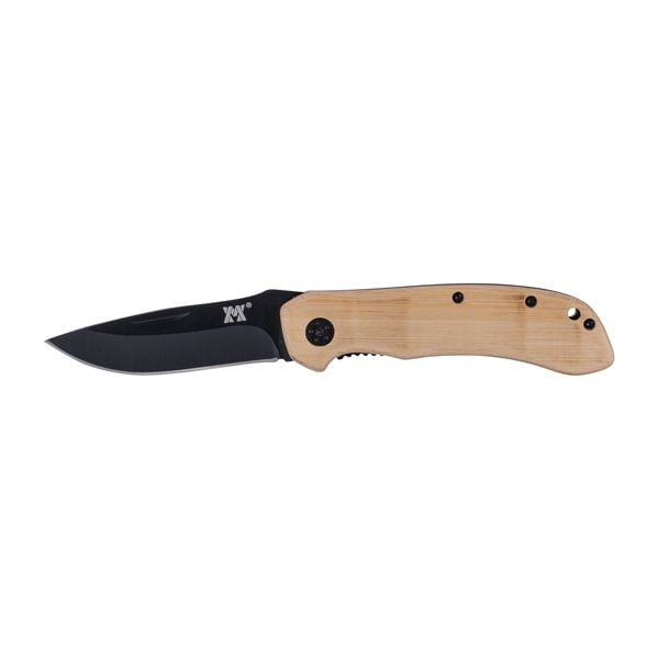 KH Security pocket knife bamboo wood black
